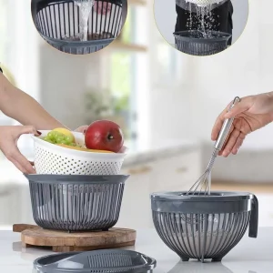 ACAR BEATER  Lot de bols mélangeur et stockage + passoire 6 pièces