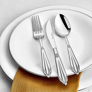 KARACA MANTILLA Ménagère Chrome 84 pièces 12 personnes