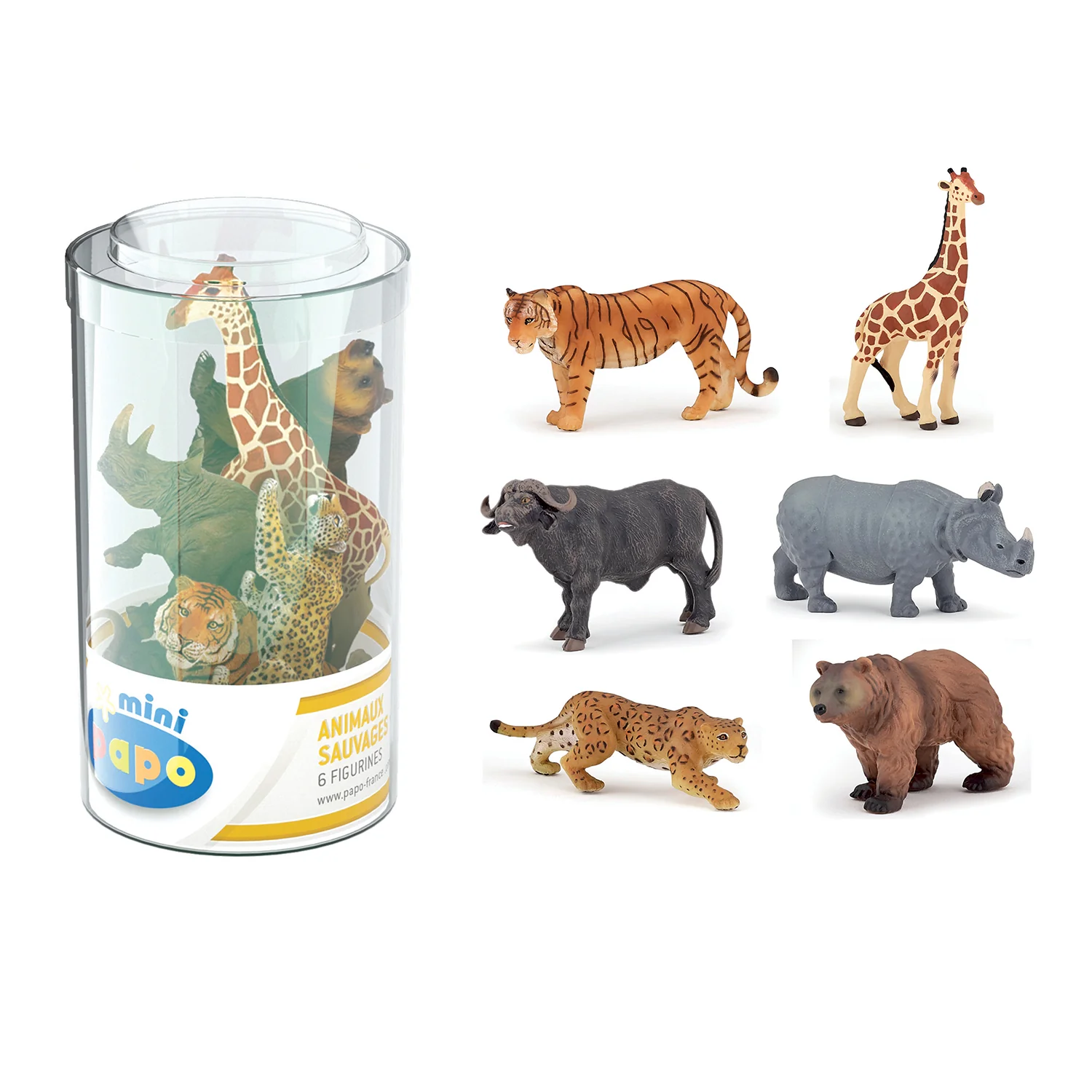 Figurine Mini PLUS Sauvages Lot 2, 6 pièces