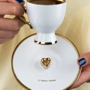 ACAR 3 VAKTE KADAR Set de 6 tasses à café en porcelaine