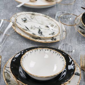 ACAR BLACK STAR Service de table 6 personnes 29 pièces