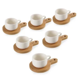 ACAR BAMBOU Tasses à café 12 pièces 6 personnes