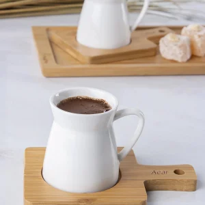 ACAR BAMBOU Tasses à café rectangulaire 6 personnes 12 pièces