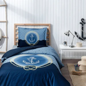 ÖZDILEK BLUE WAVE Parure de lit renforcé 1 personne