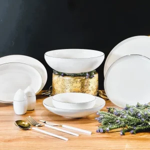 ACAR DAPHNE Gold Service de table 12 personnes 57 pièces