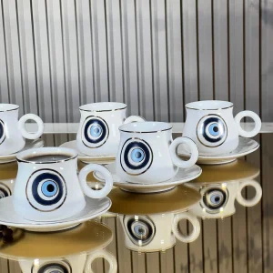 ZELLERFELD NAZAR  Tasses à café en porcelaine 6 personnes