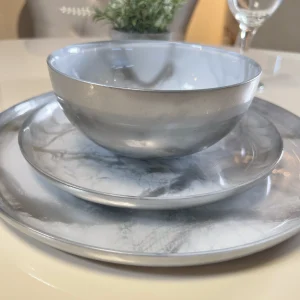 VENEZIA Service de table  6 personnes marbré