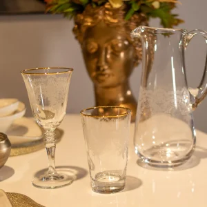 KARACA ELEGANT LACE GOLD Set de verres 25 pièces 12 personnes