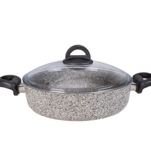 KARACA DARK SILVER BIO Granite casserole peu profonde 26 cm
