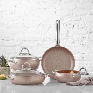 KARACA AVANOS ROSE BIO GRANIT Batterie 7 pièces