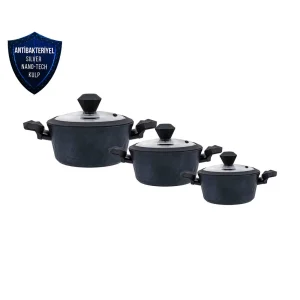 KARACA BIO DIAMOND Set de casseroles poignées antibactériennes 6 pièces (induction)