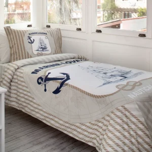 ÖZDILEK MARINA LOVERS Parure de lit renforcé 1 personne