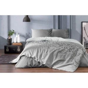 ÖZDILEK MODALETTO PIRAMIDE Anthracite  Parure de lit  2 personnes