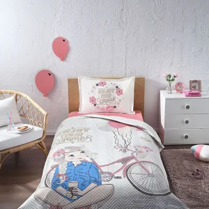 ÖZDILEK ENJOY Parure de lit avec housse en tissu matelassé 1 personne 4 saisons