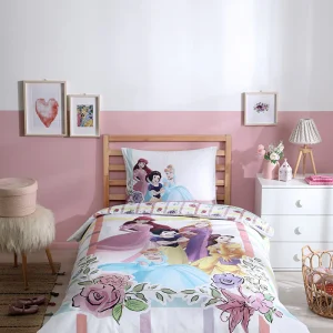 ÖZDILEK PRINCESS FLOWERS  Disney Parure de lit renforcé enfant 1 personne