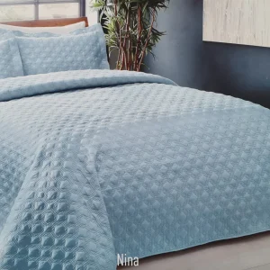 TAÇ NINA Ensemble de couvre-lit bleu