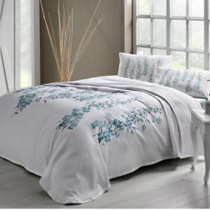 TAÇ RONNA Ensemble de linge de lit 2 personnes vert menthe