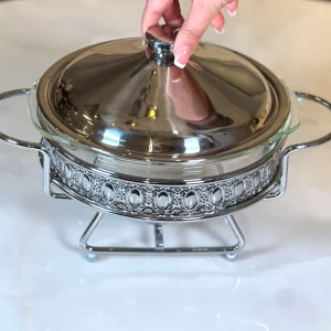 TREND HOME Réchauffeur ROND 2 Litres argenté