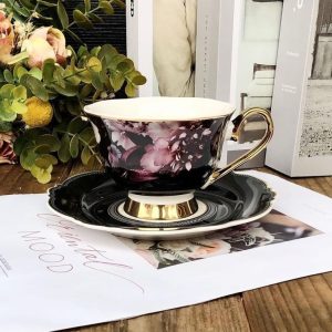 ZELLERFELD Set de tasses à thé fleuris 12 pièces 6 personnes