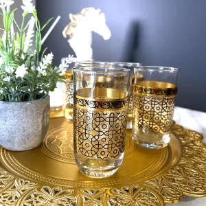 TREND HOME ORIENT Set de 12 verres doré