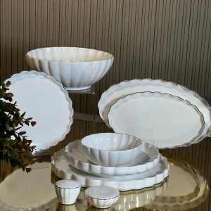 ACAR PASSION GOLD Service de table 29 pièces 6 Personnes