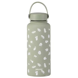 Gourde Isotherme 1 L Fleurie Beige Grisé