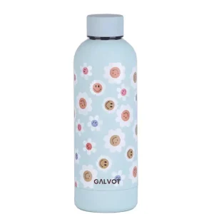 Gourde isotherme Fleurie 500 ML Cyan Smile