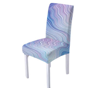 Housse de chaise  Marbrée Rose Bleu