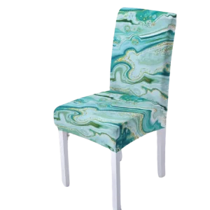 Housse de chaise  Marbrée Verte