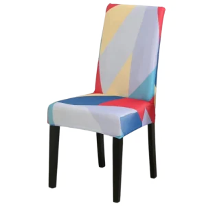Housse de chaise  prisme coloré