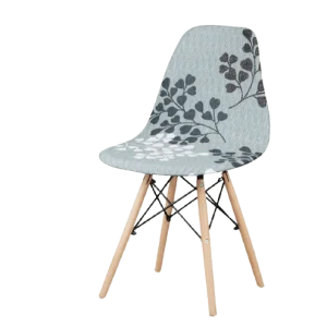 Housse chaise Scandinave  Fleurie (Bleu Ciel)