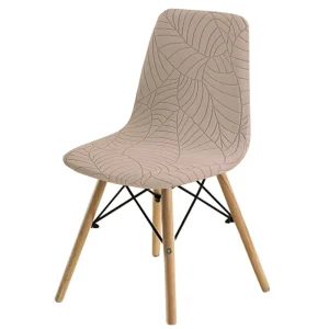 Housse chaise Scandinave  Jacquard Beige