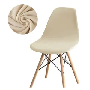 Housse chaise Scandinave Velours Beige