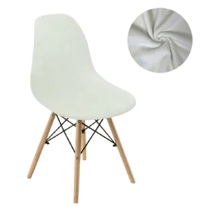 Housse chaise Scandinave Velours Blanc