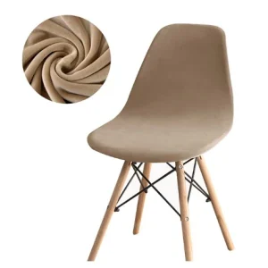 Housse chaise Scandinave Velours Camel