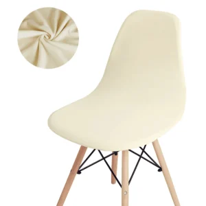 Housse chaise Scandinave Velours Crème