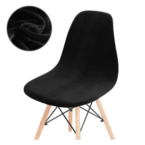 Housse chaise Scandinave  Velours Noir