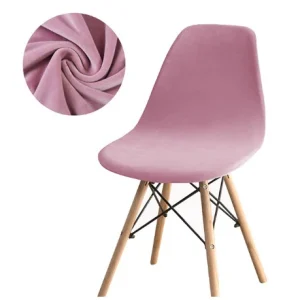 Housse chaise Scandinave  Velours Rose