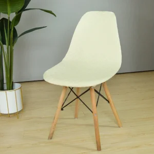 Housse chaise Scandinave  Jacquard Blanc