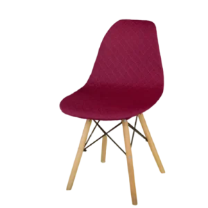 Housse chaise Scandinave  Jacquard Bordeaux
