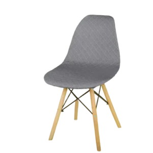 Housse chaise Scandinave  Jacquard Gris Clair