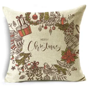Housse de coussin 40x40  Lin Christmas