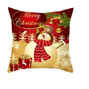 Housse de coussin 45x45  Merry Christmas Dorée