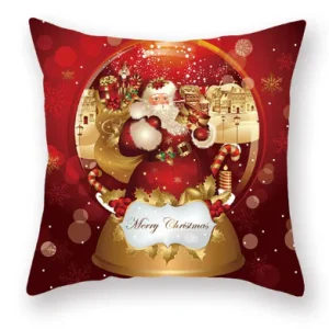 Housse de coussin 45x45  Merry Christmas Rouge
