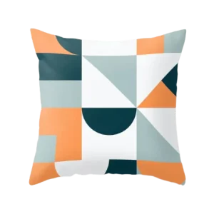 Housse de coussin Géométrique  Orange