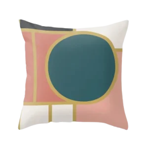 Housse de coussin Géométrique  Rose et Bleu