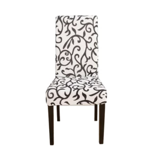 Housse de chaise  Arabesque Noir et Blanc