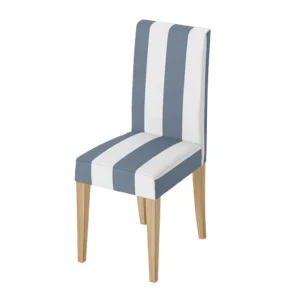 Housse de chaise  Rayures Bleu Gris