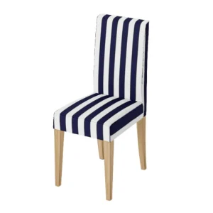 Housse de chaise  Rayures Bleu Marine