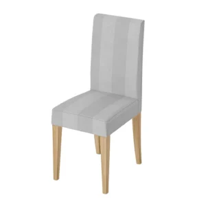 Housse de chaise  Rayures Gris Clair